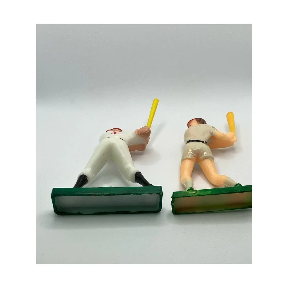 Baseball Vintage Cake Topper Figures Woman Man White Red Bat League of their Own
